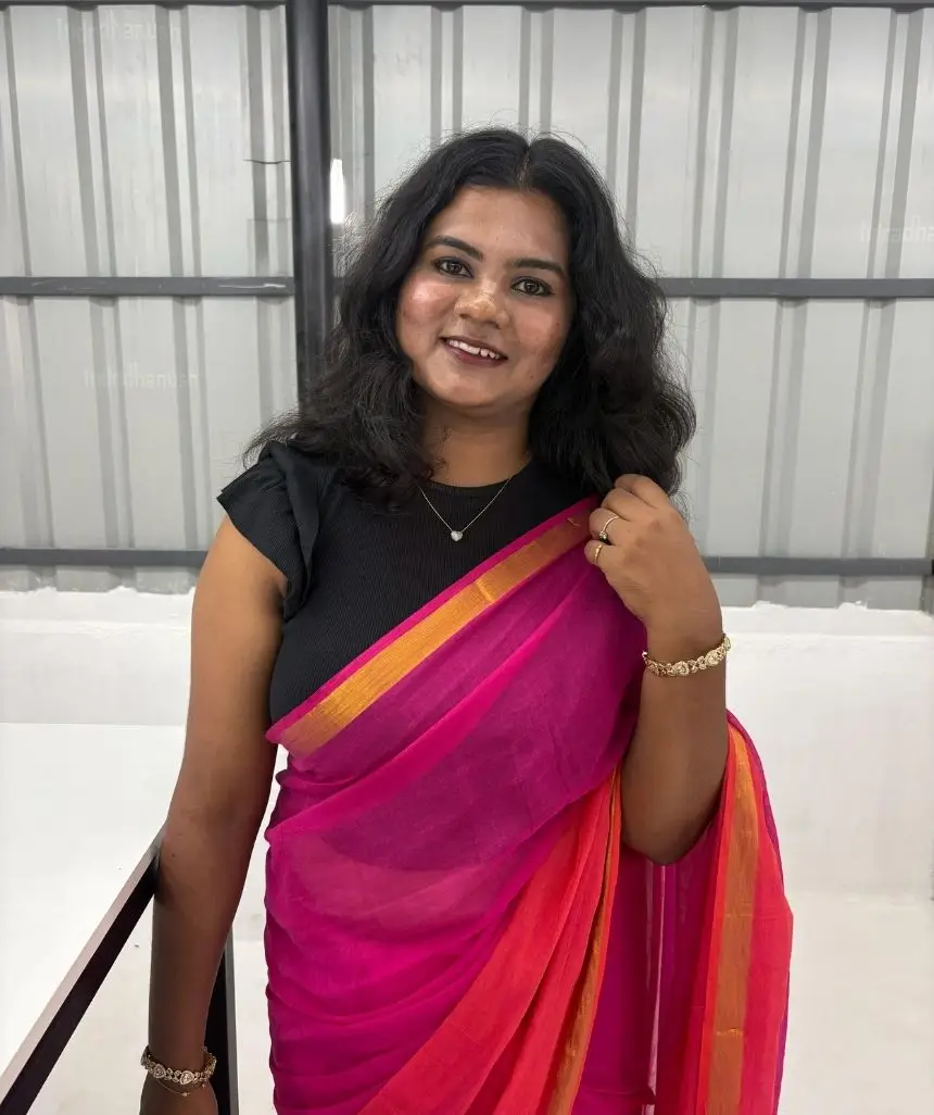 Double Colour Mulmul Cotton Saree.